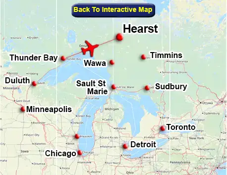 Fly from Thunder Bay to Hearst